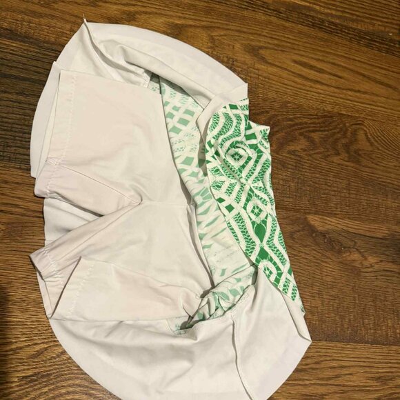 Lucky Dot Designs Green and White Tennis Skirt with shorts - Picture 3 of 3